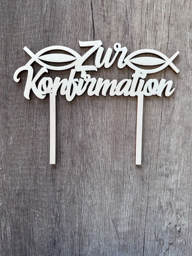 Cake topper zur konfirmation - zur,