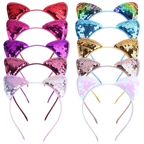 Katzenohren haarreif set - haarreif, set,10