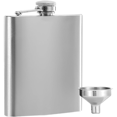 Edelstahl flachmann mit - flachmann,