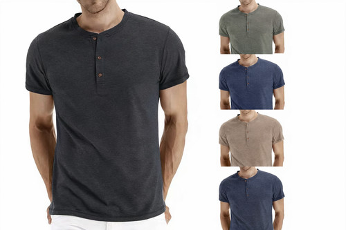 Herren shirt henley - herren,