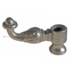 Fenster Vorreiber antik Blattwerk alt Eisen vernickelt 59/14mm