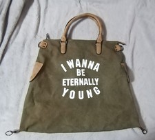 Canvas Trage Tasche größenverstellbar mit Spruch