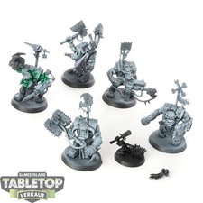 Orks - 5x Ork Nobz - teilweise bemalt