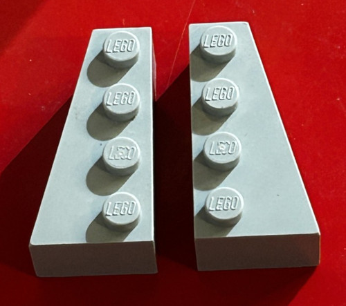 Lego wedge 4x2 - alt, hellgrau