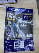 Werner 76003 3-teilig Aluminium Dachbodenleiter mit Handlauf 3,0m, I30389