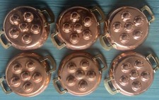 Konvolut 6 X Schneckenpfanne Kupfer Spring Culinox- Used Topp