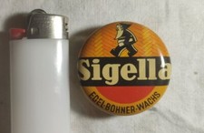 Alte Blechdose Sigella Bohnerwachs weiss Probe  Antik  Kellerfund