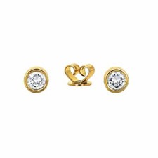 Diamond stud earrings - diamond, pair