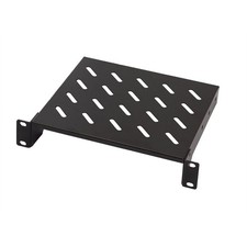 10" Fachboden Boden Ablage 10 Zoll schwarz 200mm Tiefe f. Netzwerkschrank Rack