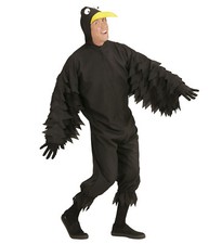 Kostüm Rabe Krähe Vogel schwarz Overall Damen Herren Karneval Kostüm unisex 