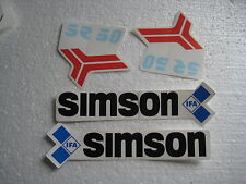 Orig DDR Aufkleber Aufklebersatz Simson SR50 4-teilig Tank und Seitendeckel  IFA