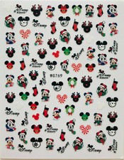 WEIHNACHTEN Nail Art Nagel Sticker selbstklebend Tattoo Mickey Mouse WG769-1602