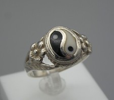 schöner Silberring Ying&Yang 925 Sterling Silber Ring 55