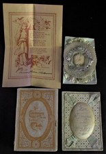 -  antikes BREVERL - Taufbrieferl 19. Jhd. - mehrteilig Buchform 