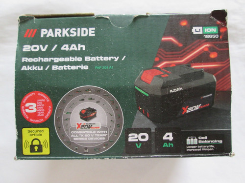 Parkside 20v 4ah akku - 20v, /