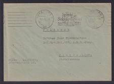 Deutsches Reich Feldpost Brief Maschinenstempel Augsburg Spendet für Soldaten -