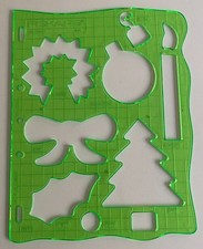 Vintage Weihnachtsform Schablone Fiskars 4862 - grün A4 sehr guter Zustand++