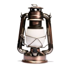 LED Garten-Laterne Camping Sturm Windlicht Kupfer dimmbar Retro Leuchte Öl Lampe