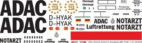 Decal 488 eurocopter - decal, h145
