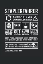 Staplerfahrer Notizbuch
