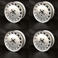 4x Alufelgen Kanaldeckel 7x15 ET25 Gullideckel Felgen Mercedes SL R107 W107 NEU