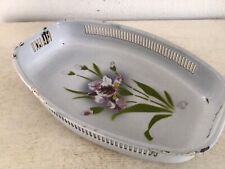 Alter Emaille Brotkorb Schale