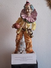Porzellan Von Capodimonte. Clown mit einer Trompete