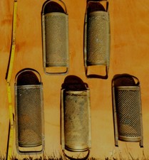 1 von 5 alte Vintage Messingreibe Gemüsereibe Obstreibe Küchenreibe Reibe