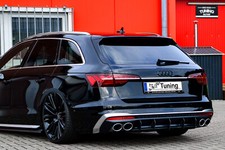 Gefräster Heckansatz Heckeinsatz Diffusor aus ABS für Audi S4 B9 Facelift