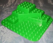Lego Duplo Bauplatte 12 x 12 grün  Platte abgerundete Ecken Grundplatte Hügel 3D
