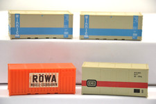 Seecontainer 20 Fuss Container 4x für Eisenbahn H0 1:87 Ladegut -Set V7