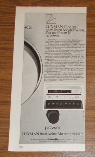 Seltene werbung vintage luxman - seltene,
