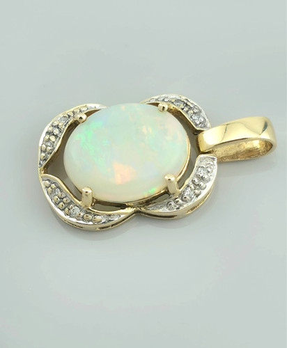 Anhänger gold 375 mit - opal, *