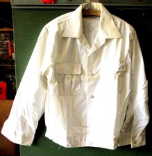 DDR NVA Parade Hemd Diensthemd Hemd weiß Knöpfe Silberfarben Gr. 40 N unbenutzt