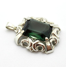 ORIGINAL ART DECO Anhänger 835 Silber Rauchquarz edel Luxury antik rar ~ 1930