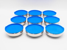 AMC 9x Edelstahl Schale SET Servierschale Schüssel mit Deckel Hochwertig 12x4cm