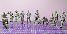 British Pilots & Staff 10er Set & Motorbike BSA Y13 & Bike Scale 1:16 WWII