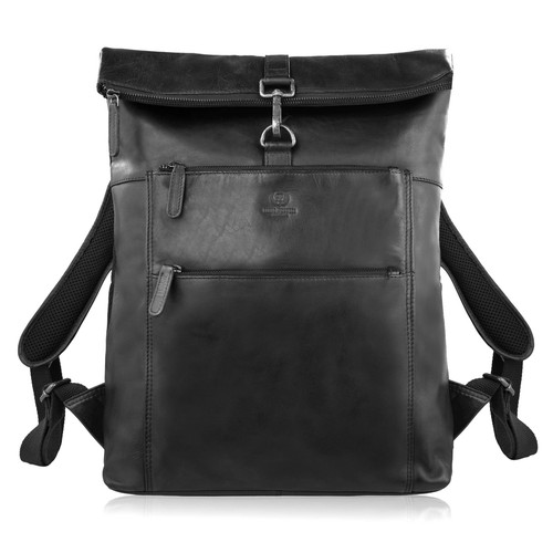 Leder vintage roll top - top, laptop