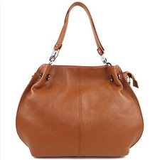 ❤️ Damentasche Schultertasche Handtasche Shopper Bag echt Leder Made in Italy ❤️