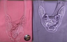 Damen Unterhemd Spitze 2er