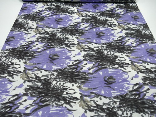 Stoff viskose jersey blumen - stoff,