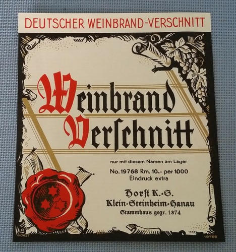 Altes schnapsetikett - altes,