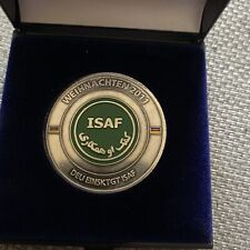 ISAF Orden Einsatz Coin der Bundeswehr Weihnachten Im Einsatz 2011 Mit Etui C582