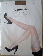 NEU 9,5-10 Gr. M - Seiden Strümpfe Udo Walz collection,  Stockings, Braun 