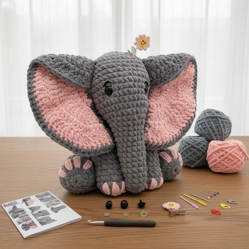 Elefant häkelset tolle - häkelset,