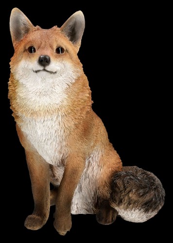 Gartenfigur fuchs sitzend - gartenfigur,