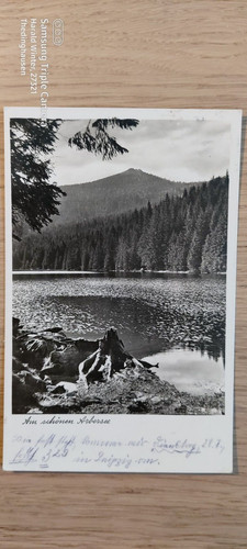 Postkarte großer arbersee - postkarte,