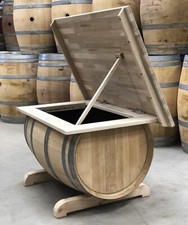 Weinfasstruhe Couchtisch aufklappbar | gebrauchtes Weinfass