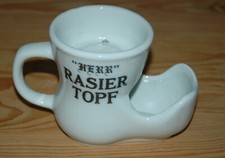 vintage Porzellan "Herr" Rasiertopf - Rasierschale