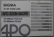 Sigma bedienungsanleitung apo - bedienungsanleitung,,